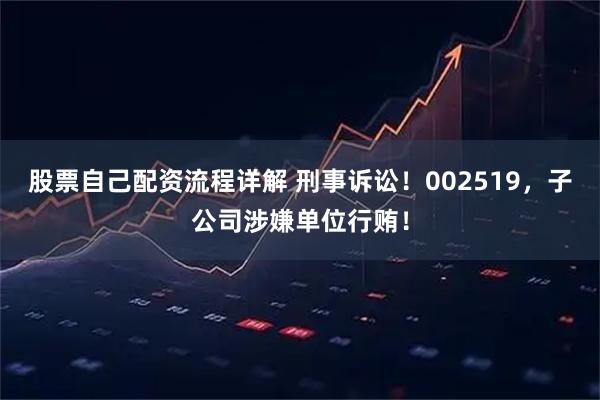 股票自己配资流程详解 刑事诉讼！002519，子公司涉嫌单位行贿！
